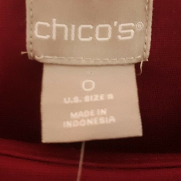 Chicos Maroon Tunic New With Tags. Small - Picture 5 of 7